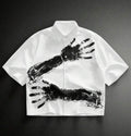 Manfinity VCAY Men's Casual Arm Print Short Sleeve Shirt, Summer Shirts For Men Graphic Graphic Short Sleeve Shirt Men Customized Shirt Men S Shirts Short Sleeve Graffiti Shirt