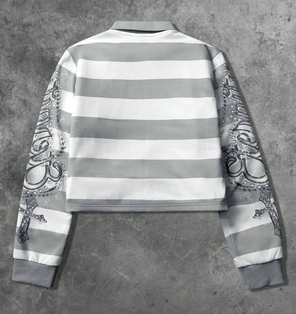 MEN Street Life Spring Casual Graphic Men's Half-Zip Long Sleeve Angel Striped Fashion Print Pullover Sweatshirt