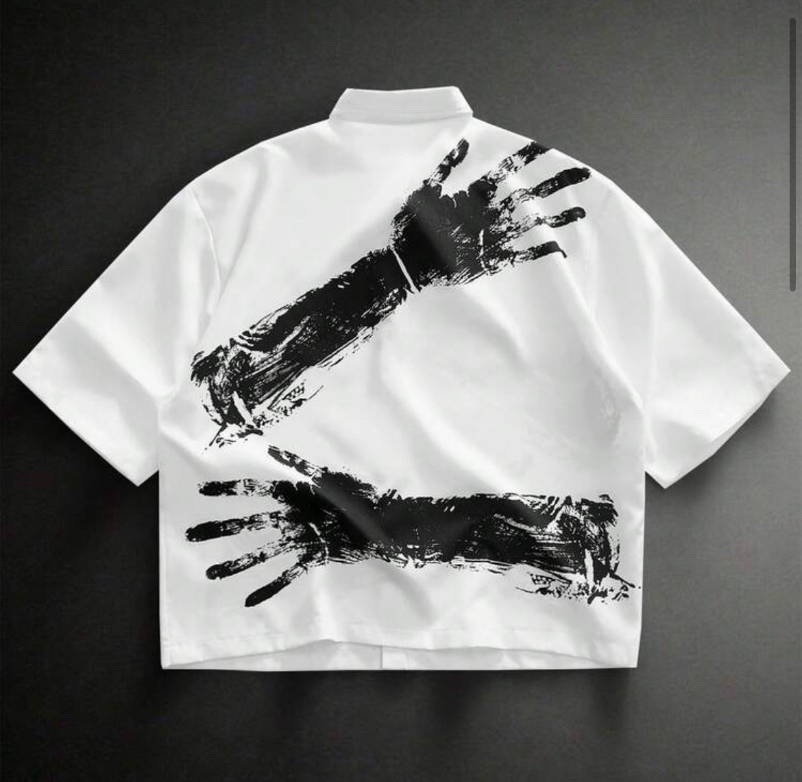 Manfinity VCAY Men's Casual Arm Print Short Sleeve Shirt, Summer Shirts For Men Graphic Graphic Short Sleeve Shirt Men Customized Shirt Men S Shirts Short Sleeve Graffiti Shirt