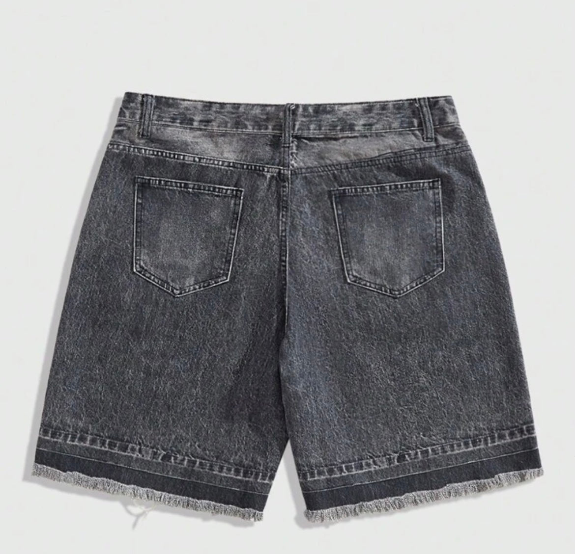 MEN Street Life Summer Casual Graphic Men'S Grunge Punk Chain Pattern Casual Denim Shorts Jorts, Daily Wear