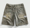 MEN Street Life
Men's Cross & Letter Applique
Slant Pocket Casual Denim Shorts