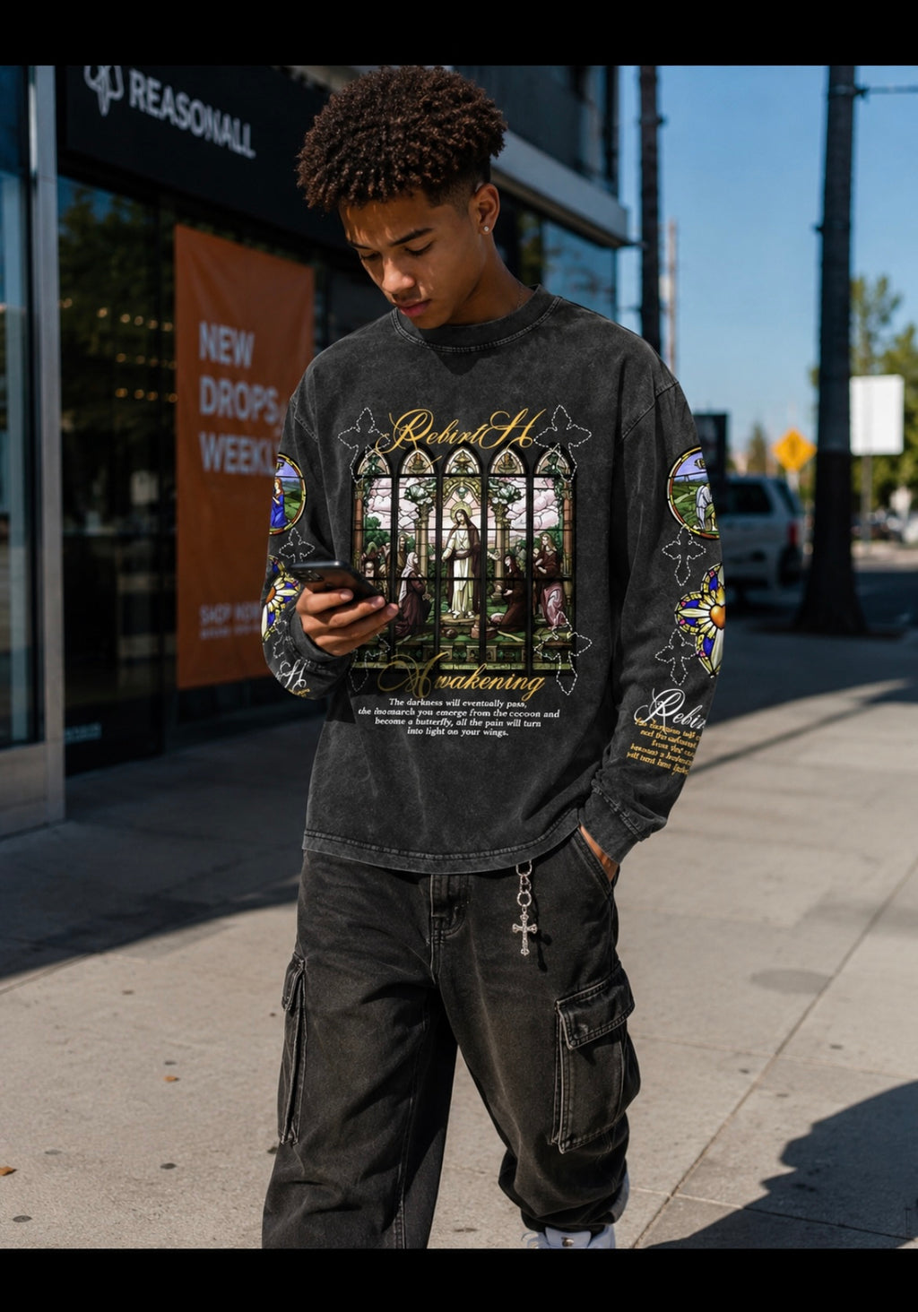REBIRTH AWAKENING GRAPHIC Longsleeve